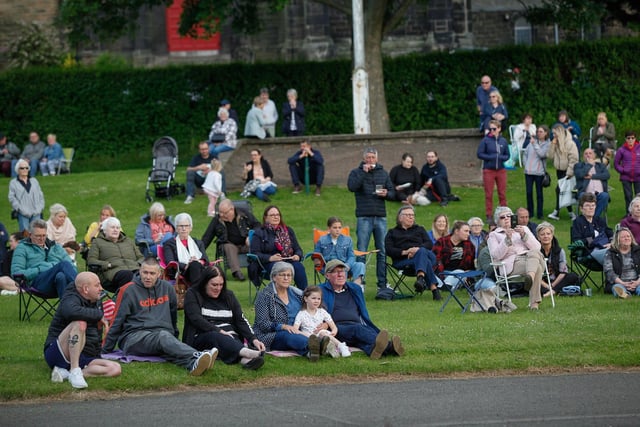 The crowd in Glebe Park enjoy the music