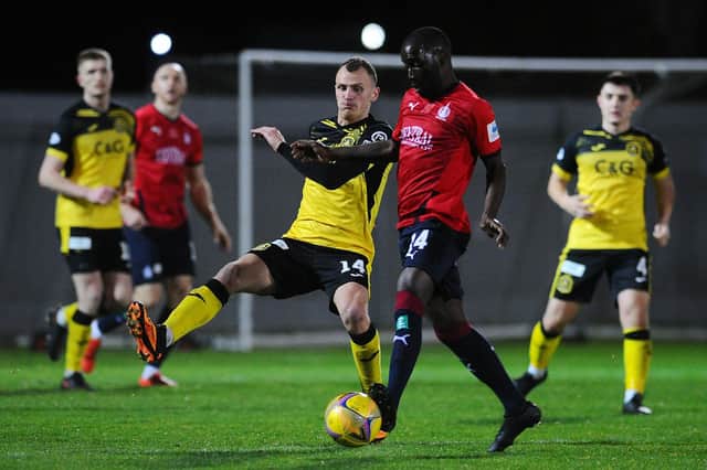 New signing Jaime Wilson in action for Dumbarton against Falkirk last season (Pic: Michael Gillen)