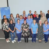Some of NHS Forth Valley's long service award winners gather together to celebrate their achievements