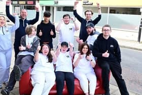 Go Youth Trust youth workers and young people completing the King's Trust employability programme celebrate securing a grant. Pic: Contributed