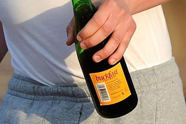 Fyfe brandished a Buckfast bottle as he made threats towards police