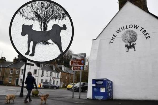 People in Linlithgow haven't taken kindly to the Black Bitch's new name and one disgruntled local has gone so far as to daub graffiti on the new name sign to prove it.