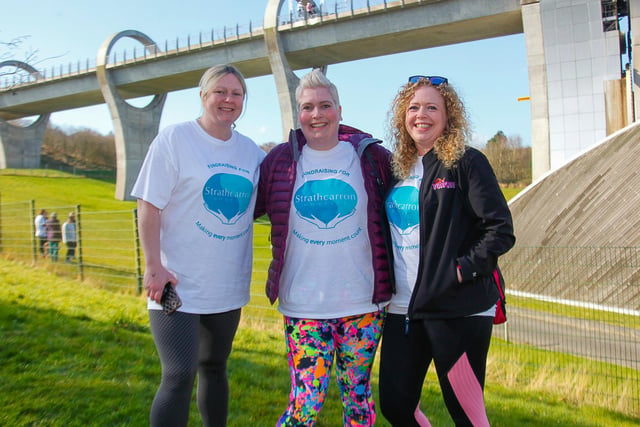 Tracy, Lorna and Lynn were three of the 50 brave souls who leapt off the Falkirk Wheel for this good cause