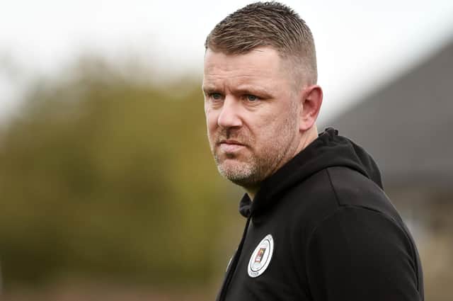 Bo'ness United manager Stuart Hunter's team have had a hectic recent fixture list (Pic by Brian Sutherland)