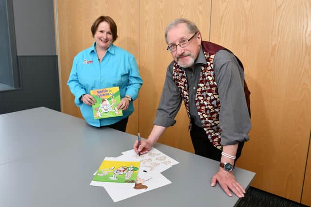 Wendy Goucher and Jim Barker have teamed up for the second children's book in the Nettie series. Pic: Michael Gillen.