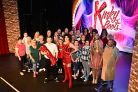 Larbert Musical Theatre take to the stage at the Dobbie Hall this week with Kinky Boots. Pics: Michael Gillen