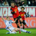Nicola Docherty made her 50th cap for Scotland as they drew 1-1 in Belgium on Friday night (Photo: JASPER JACOBS/BELGA/AFP via Getty Images)
