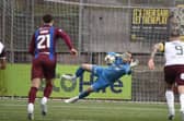 Darren Jamieson saves from the spot (Photo: Alan Murray)