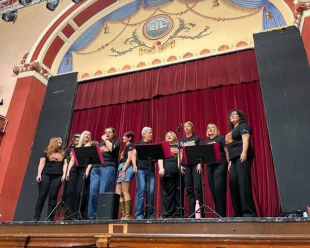 The Bo’ness Belles perform a country set to entertain punters. (Pic: Finlay Godfrey)