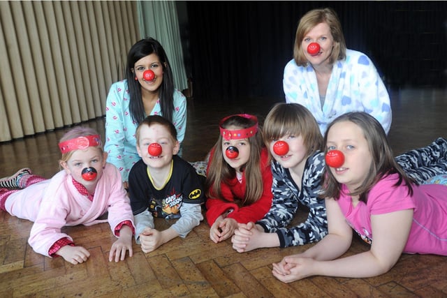 Wallacestone Primary pupils enjoyed a pyjama party for Comic Relief in 2011.