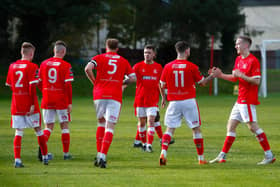 Camelon Juniors lost out 4-3 to Thornton Hibs in the South Challenge Cup second round on Saturday (Pics by Scott Louden)