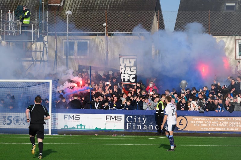 The Ultras 1876 fans' group brought noise and colour to the occasion