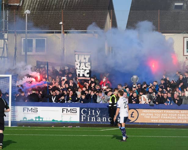 The Ultras 1876 fans' group brought noise and colour to the occasion