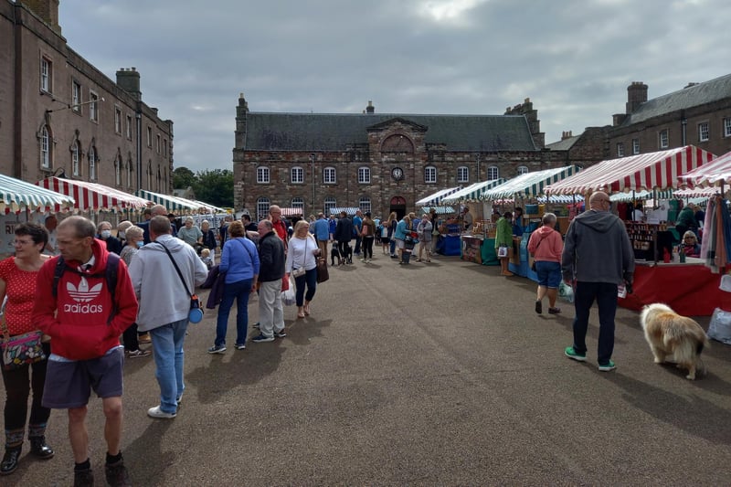 Visitors taking in Berwick Food Festival.