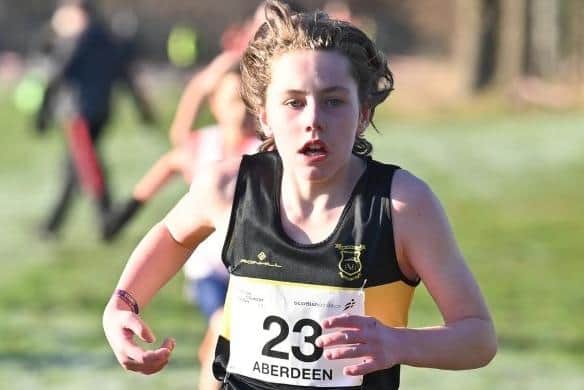 Harriers' Skye Robertson running in U13 race