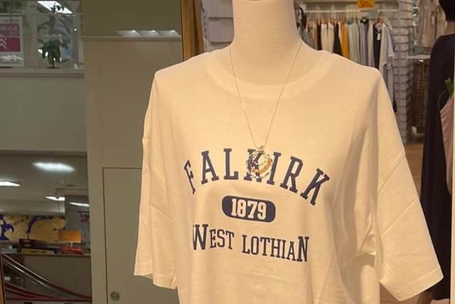 The fashion house created a Falkirk t-shirt claiming it was in the West Lothian area (Picture: Submitted)