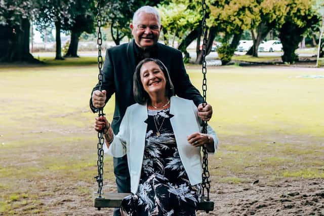 Stenhousemuir husband and wife Brian and Tricia Stewart are celebrating their Golden Wedding. Contributed.