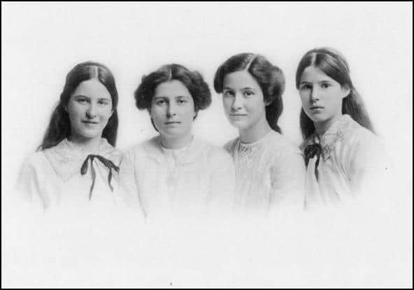 Mamie Martin, second from left, with her three sisters. Contributed.