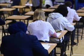 Pupils sitting exams. Pic: John Devlin