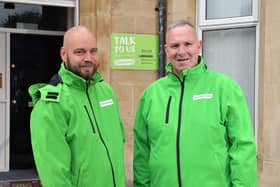 Michael Thompson, Falkirk branch director, and Kennedy McNicol, fundraiser, will begin their walk along the West Highland Way on Thursday. Pic: Michael Gillen