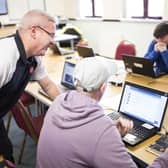 Salvation Army learning and employability adviser Gavin Smith helps people towards their CSCS card
(PIcture: Submitted)