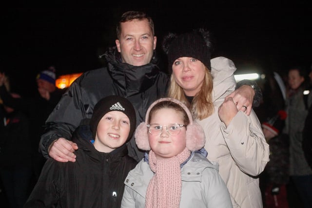 Alan and Adele Snedden, from Bo'ness, with their children Klay, 11, and Priya, 9.