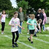 Ready for the egg and spoon race - just one of many events for youngsters.