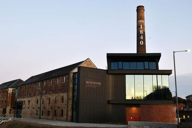 Work is almost complete on the refurbished Rosebank Distillery. Pic: Michael Gillen