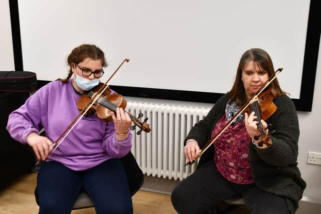 The Fiddle Workshop meets in Arnotdale House on Tuesday evenings.