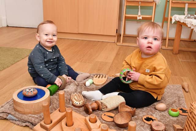Private nursery owners, including Susan Hill of Wellside Kindergarten, are concerned about the plan by Falkirk Council to cut funded places. Pic: Michael Gillen