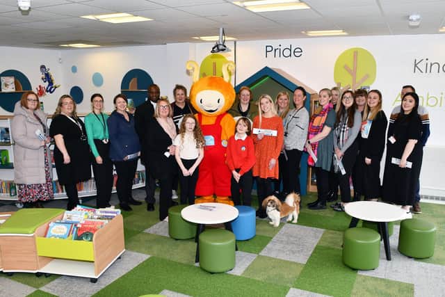 Welcome to Bowhouse Primary School's new library space . Pic: Michael Gillen