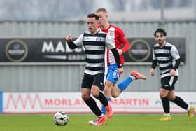 04-01-2025. Picture Michael Gillen. FALKIRK. Falkirk Stadium. East Stirlingshire v Cowdenbeath. Lowland League. 2024 - 2025.