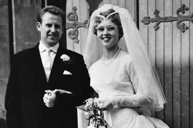 George and Sonia Trevis were married in 1962 at the former Trinity Congregational Church in Meeks Road, Falkirk