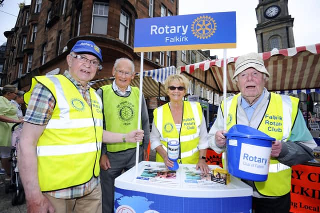 Falkirk Rotary members at last year's event that they organise with Falkirk Delivers. Pic: Alan Murray