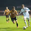 Bo'ness striker Zander Miller in action at Berwick (Pic by Ian Runciman)