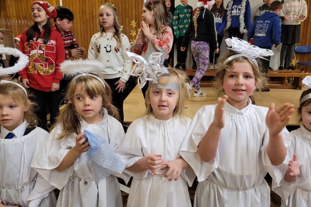 The school's angelic youngsters had a starring role