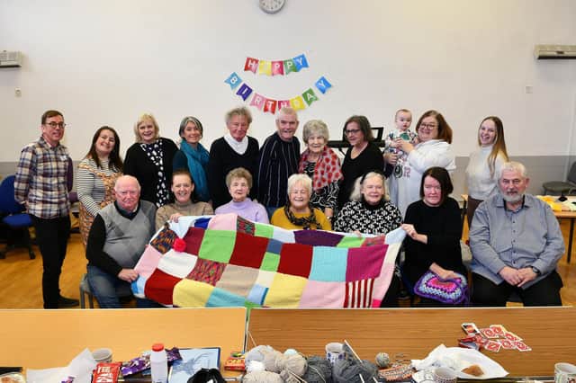 Those attending the Bainsford and Langlees Craft Cafe celebrated its first anniversary last week.  (Pic: Michael Gillen)
