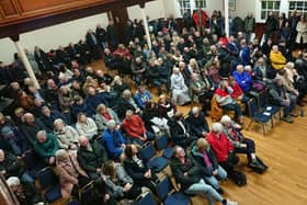 Around 400 People attended the meeting over the future of Bo'ness Rccreation centre. Pic: Contributed