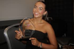 Stenhousemuir star Eva Ralston with her award (Photo: Submitted)