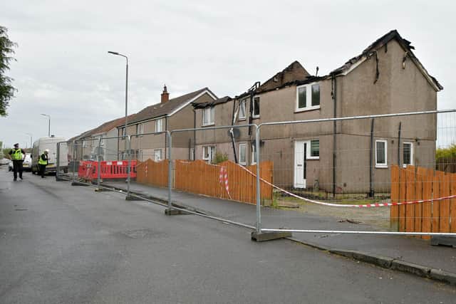 The fire in this Braes village left two homes badly damaged