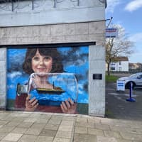 Mural of a bottle: Donna's artwork gets the Grangemouth message across in a beautiful way