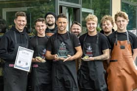 Gavin Colquhoun and the Kinnaird Butchers Shop and Deli team celebrate their success (Picture: Submitted)