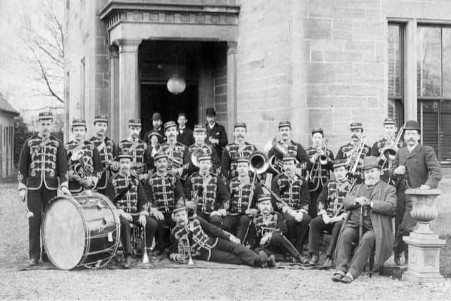 Falkirk Burgh Band pictured in 1892.