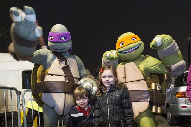 Ninja Turtles with some fans.