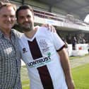 Tommy Coyne and his dad Tommy Snr pictured at the 33-year-old's testimonial in 2019 (Pic by Jamie Forbes)