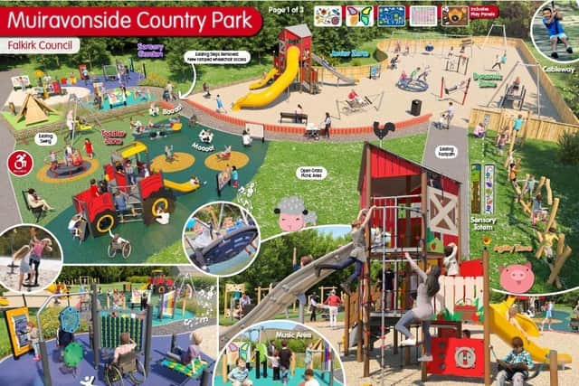Exciting plans for the new play area at Muiravonside Country Park.  Pic: Contributed
