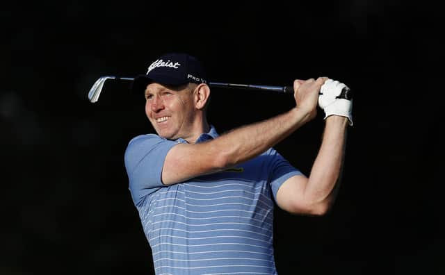 Stephen Gallacher on his way to shooting two-under 70 in first round in Dubai on Thursday (Pic by Oisin Keniry/Getty Images)