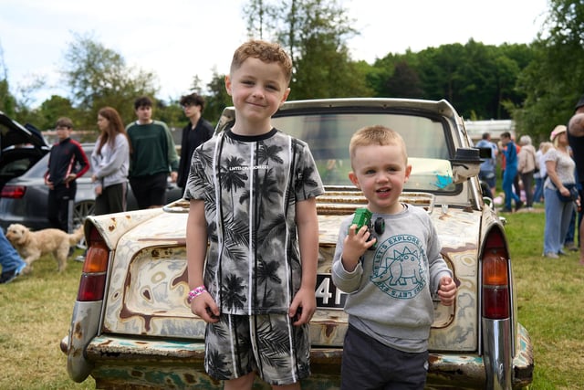 These boys were enjoying their day out on Sunday.