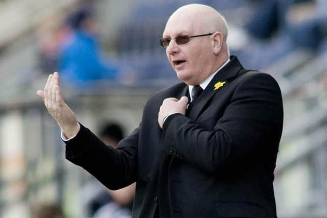 Then Livingston manager John McGlynn at the Falkirk Stadium in March 2014 for a Scottish Championship match against his new club (Photo: Andrew West/SNS Group)