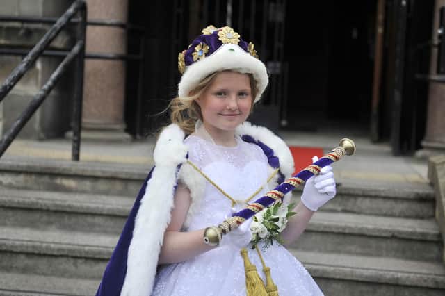 Newly crowned Grangemouth Children's Day Queen Amy Meichan